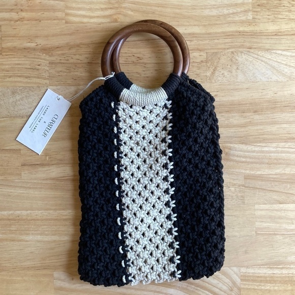 NWT Laude the Label Gabby Mini Macrame Bag - Picture 1 of 3